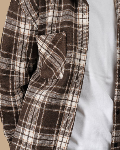 Brown Flannel checkered winter shirt