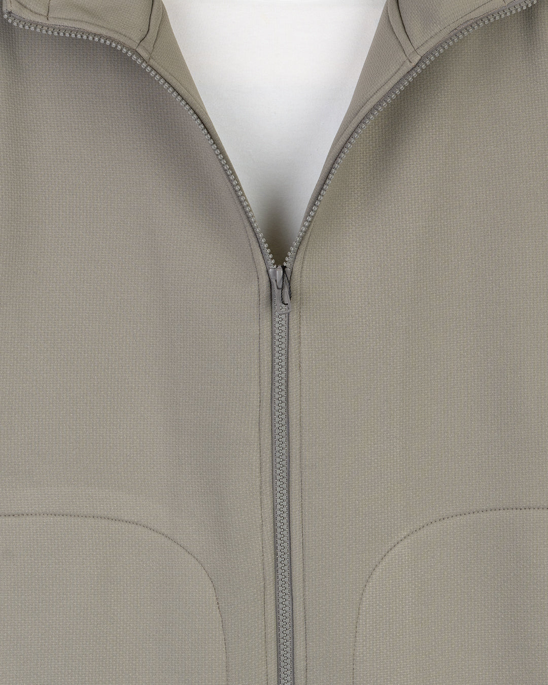 Oil Modern Full-Zipper Plain Cotton Hoodie