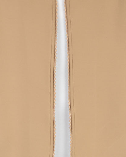 Beige Round-Neck Full-Zipper Plain Cotton Hoodie