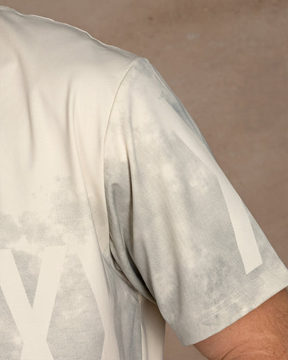 Beige printed Cotton T-shirt