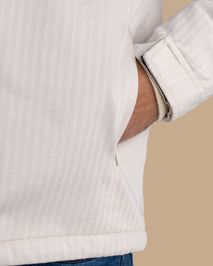 Off-White Gabardine Hooded Jacket