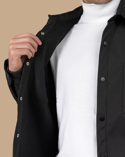 Black waterproof winter shirt