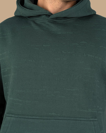 Olive Knitted Cotton Hoodie