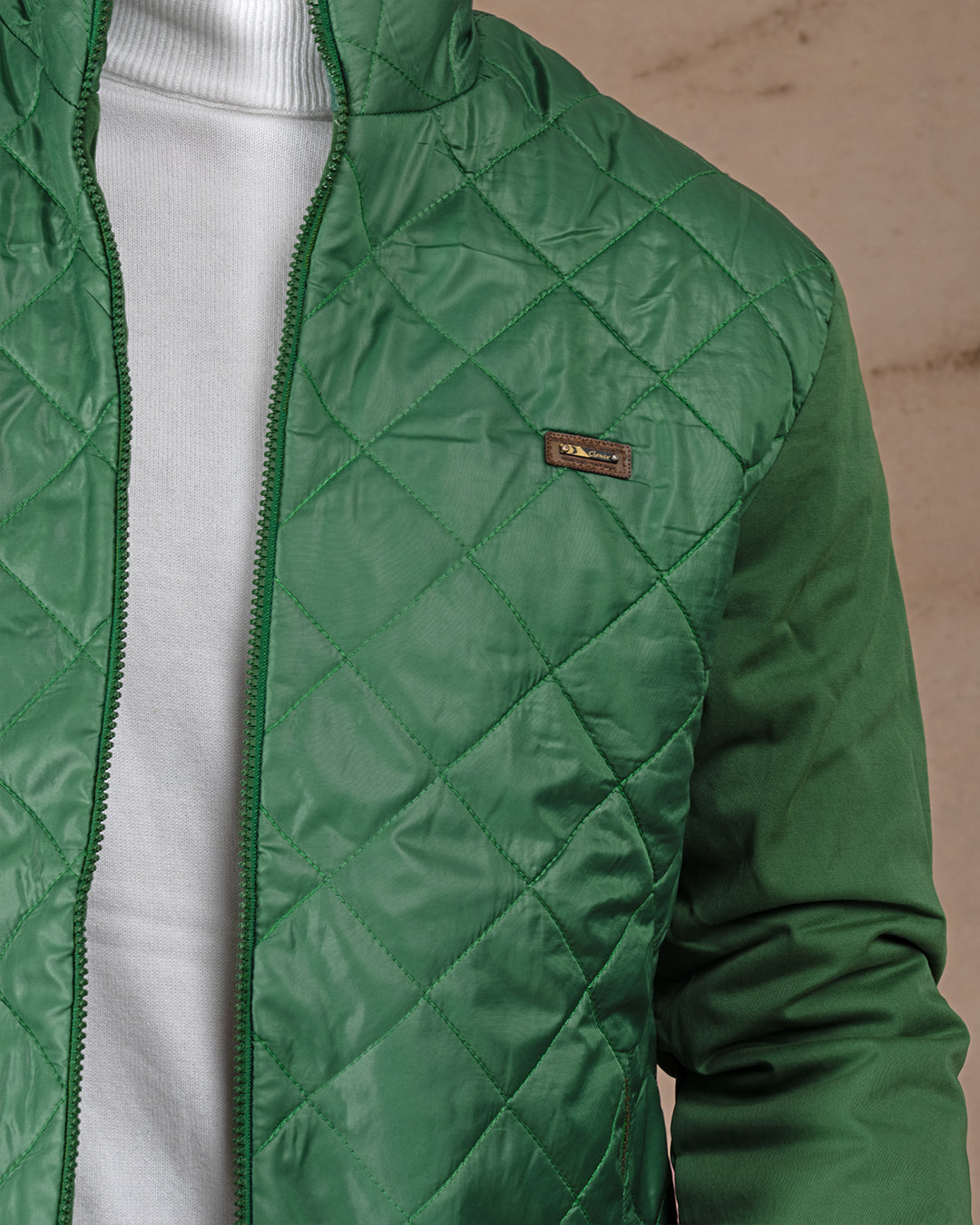 Green Regular fit waterproof jacket