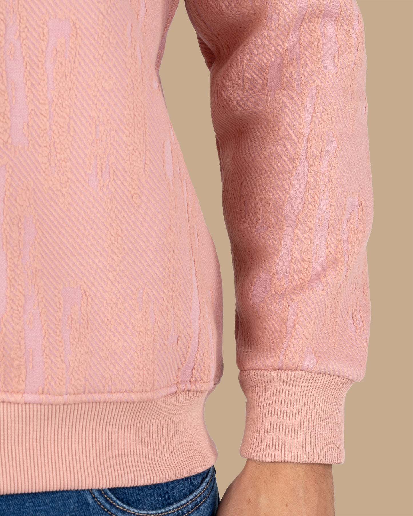 Rose Round-Neck Printed Cotton Hoodie