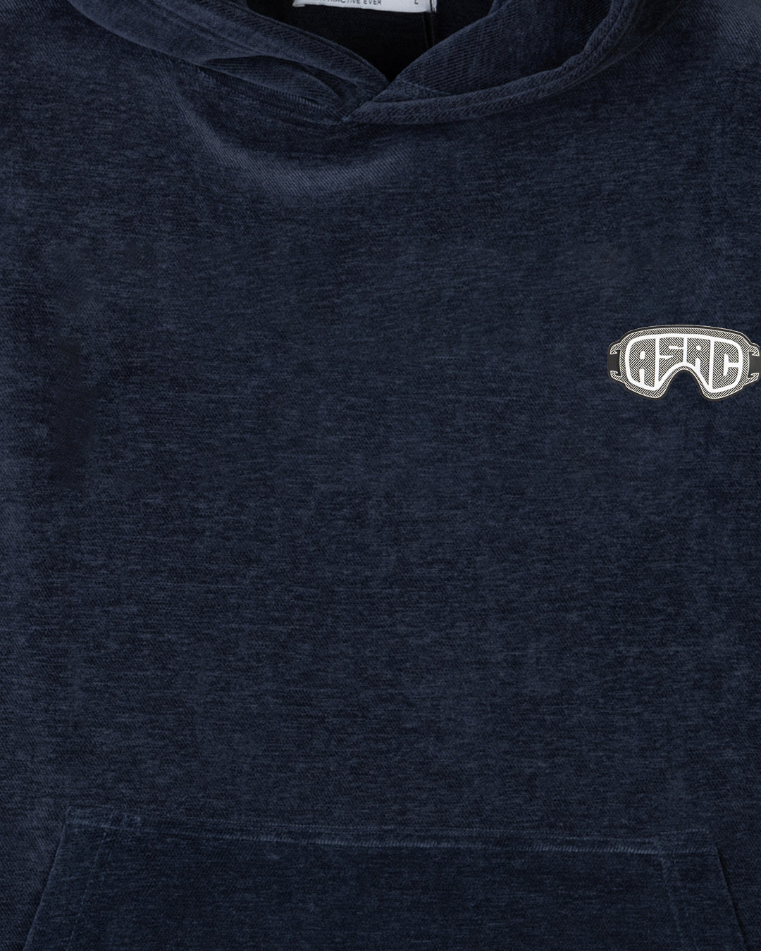 Dark-Navy Plain Velvet  Hoodie