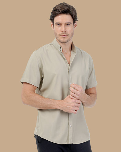 Beige Medium Cotton shirt