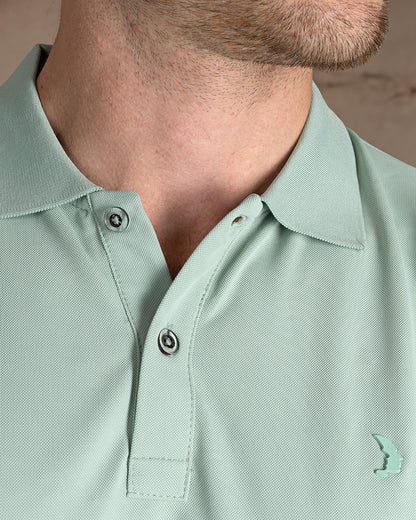 Mint Cotton Knitted Polo Shirt Short sleeves