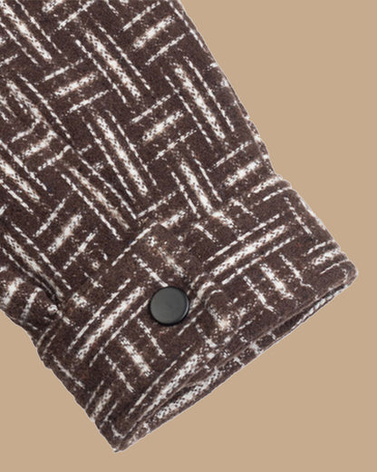 Brown checkered winter shirt