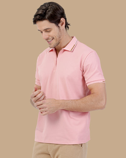 Rose Cotton Polo Shirt