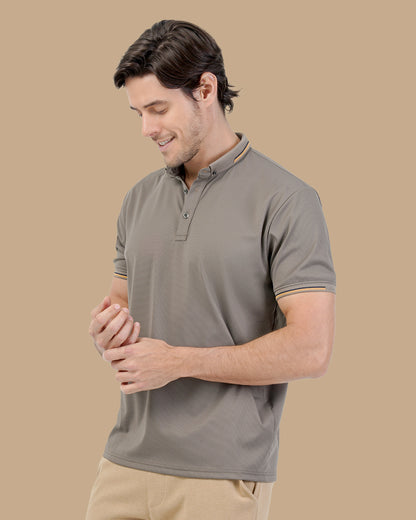 Brown Cotton Polo Shirt