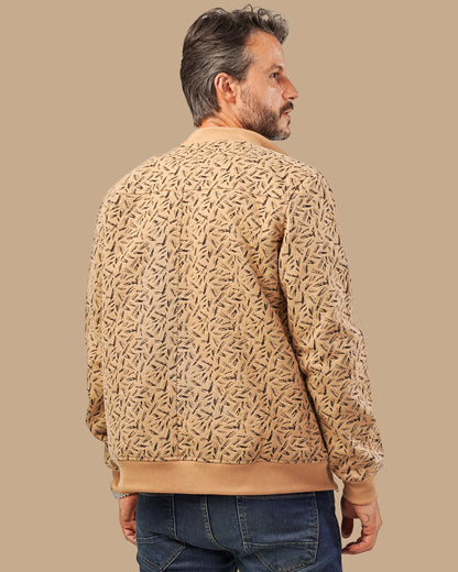 Camel Fur-Lined Wool Jacket