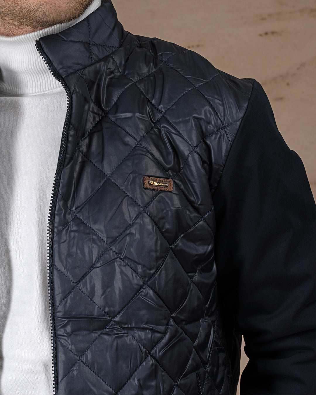 Navy Blue Regular fit waterproof jacket