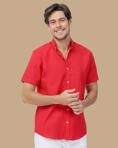 Red Linen shirt