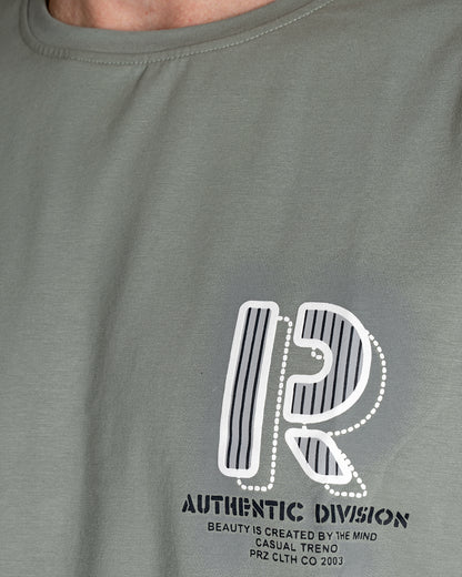 Dark Mint Dual-sided printed Cotton T-shirt