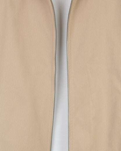 Camel Gabardine Winter Jacket with Fur Lining