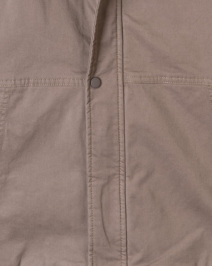 Brown Casual Hooded Gabardine Jacket