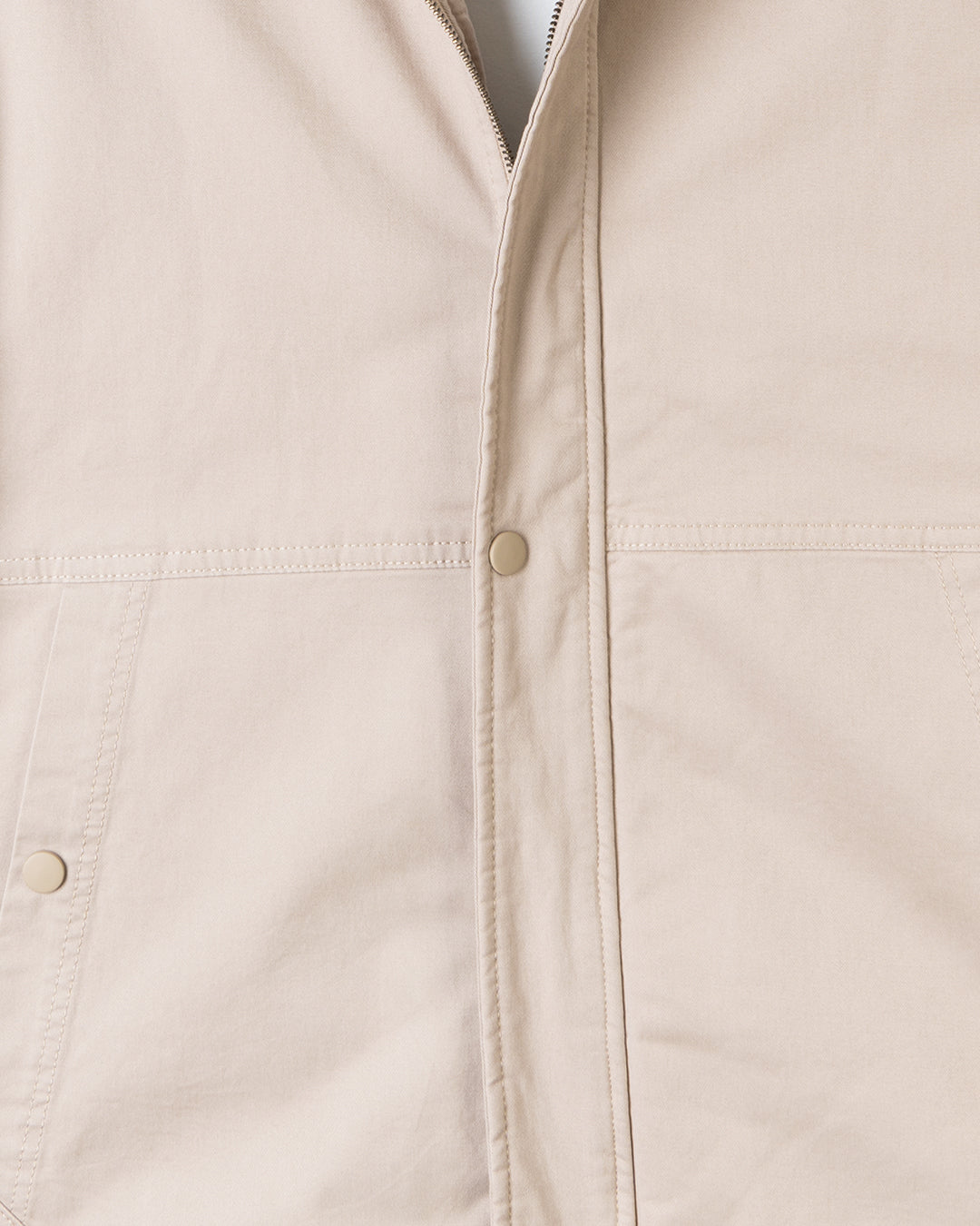 Beige Casual Hooded Gabardine Jacket