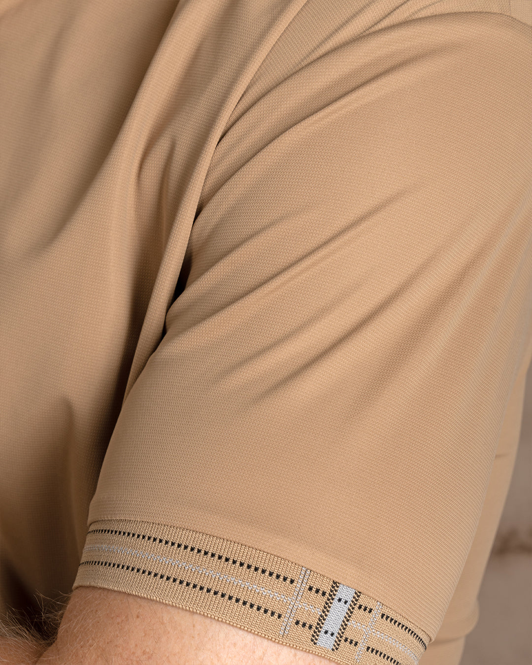Camel cotton Polo Shirt Short sleeves