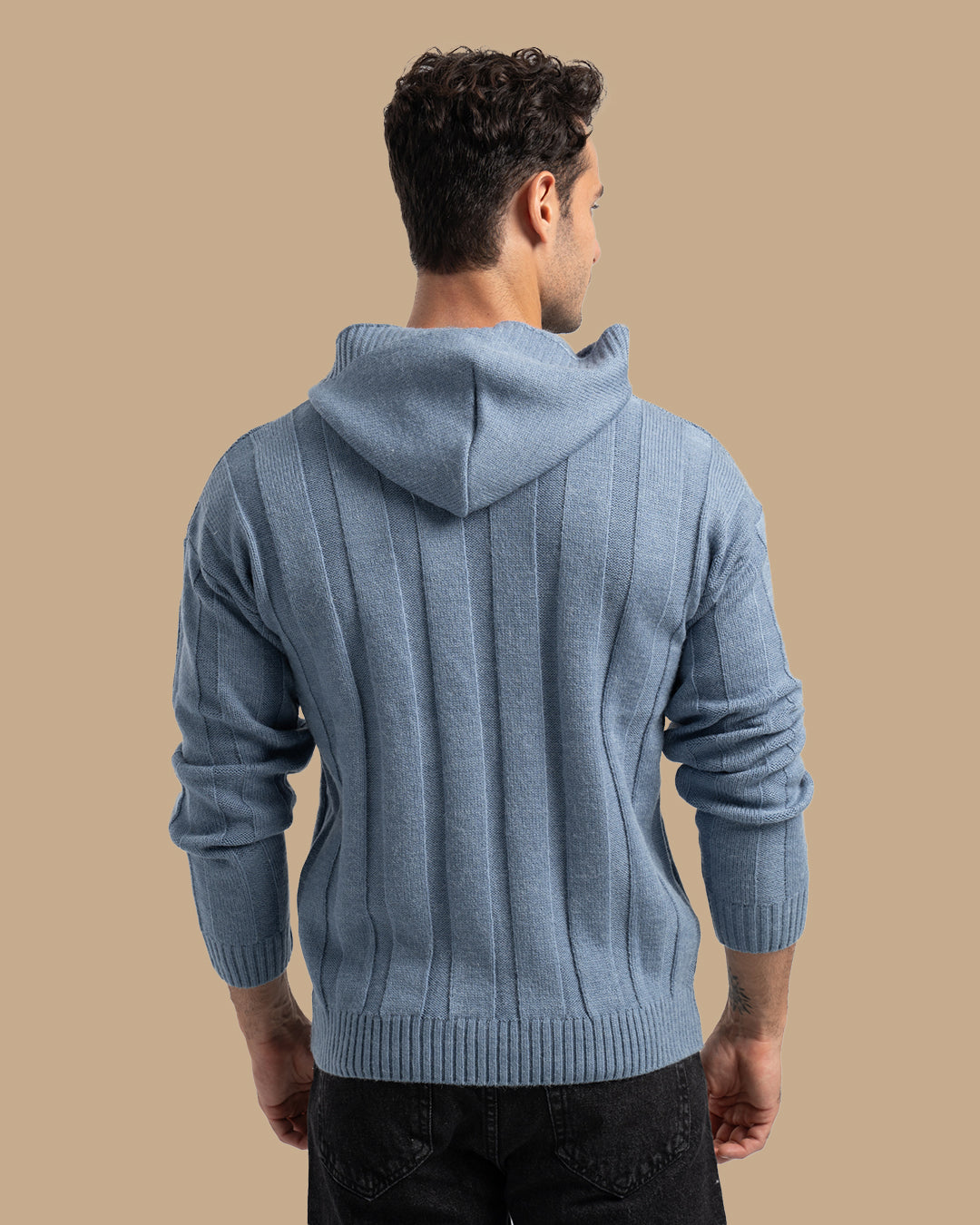 Petrol Knitted Tricot Pullover