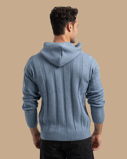 Petrol Knitted Tricot Pullover