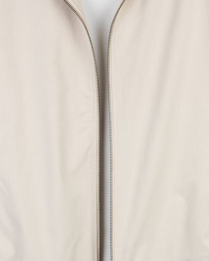 Beige Gabardine Winter Jacket with Fur Lining