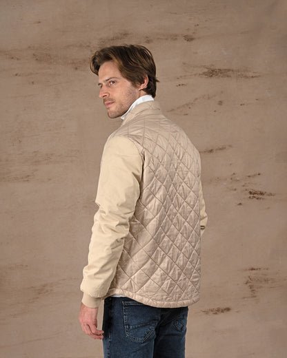 Beige Regular fit waterproof jacket