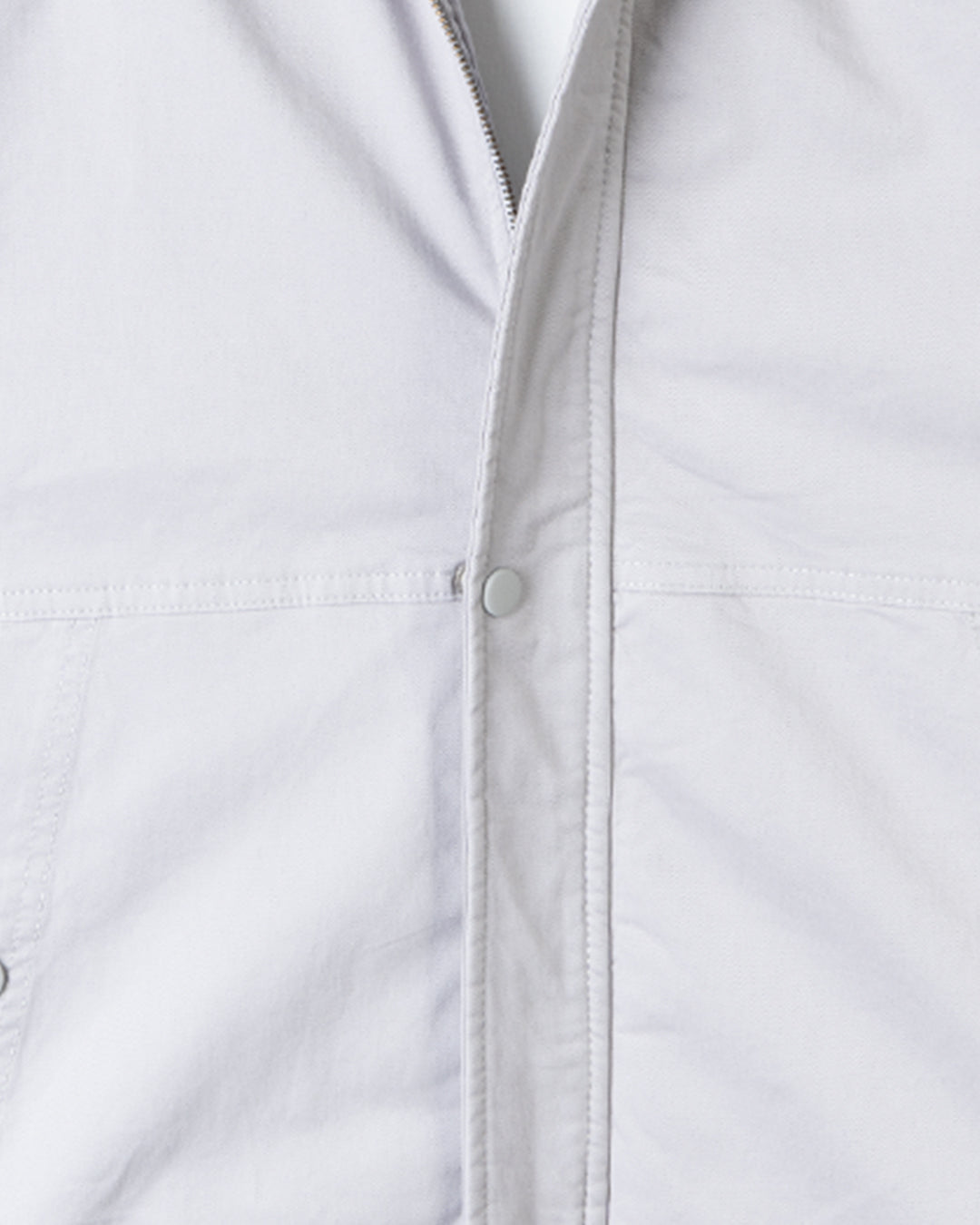 Silver Casual Hooded Gabardine Jacket