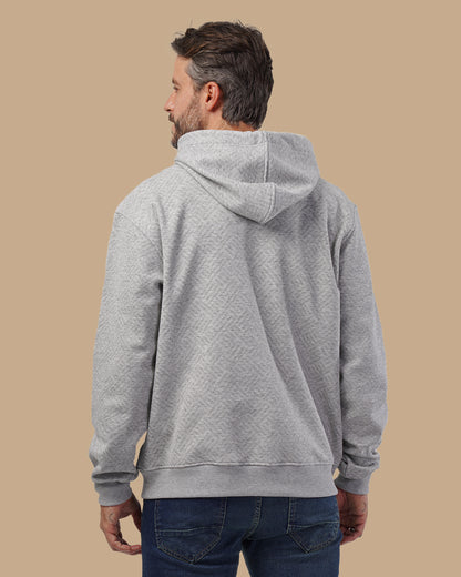 Grey Patterned Cotton Sweatshirt