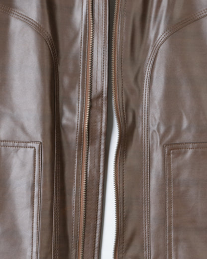 Chocolate Brown Classic Leather Jacket