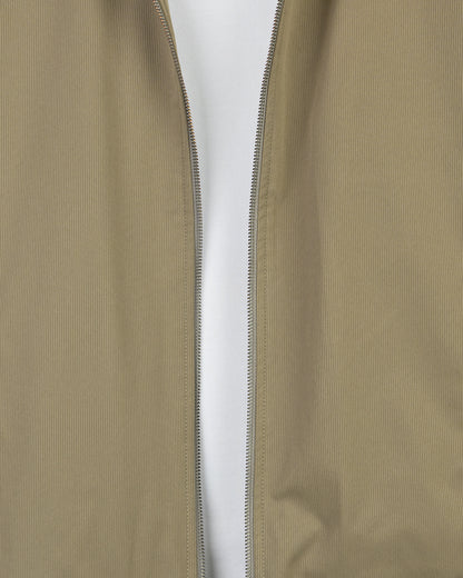 Khaki Gabardine Winter Jacket with Fur Lining