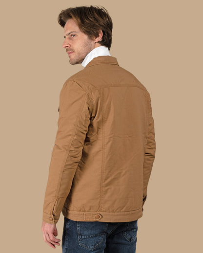 Camel Casual Gabardine Jacket