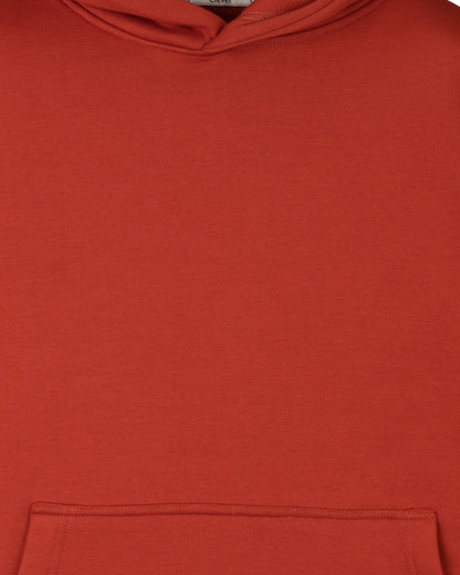 Burgundy Basic Cotton Hoodie