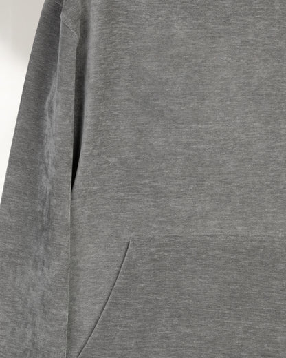 Light-Grey Plain Velvet  Hoodie