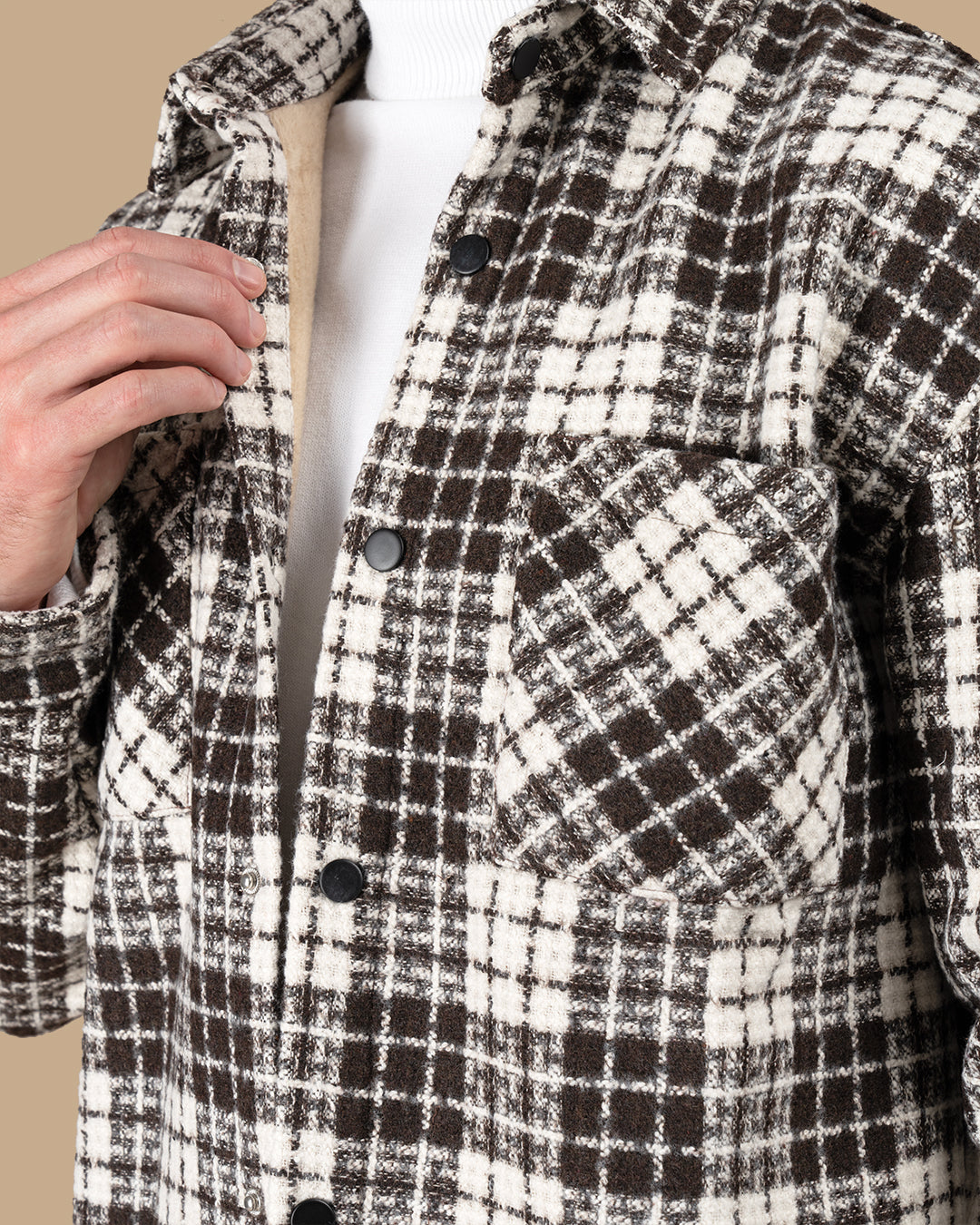 Brown Flannel  checkered winter shirt