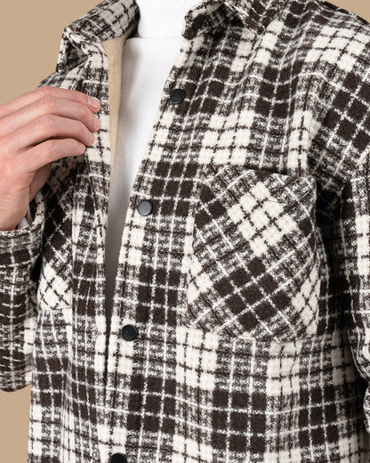 Brown Flannel  checkered winter shirt