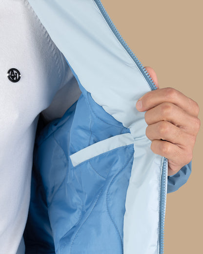 Indigo Color-block Sport Waterproof Jacket