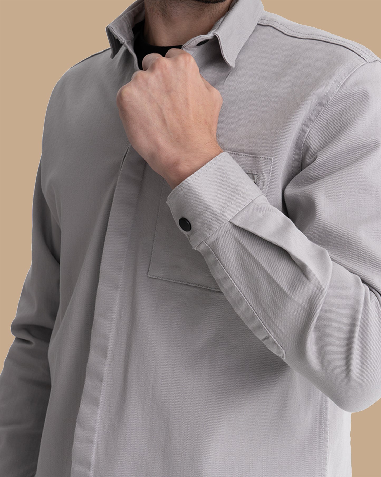Grey Winter Cotton Shirt