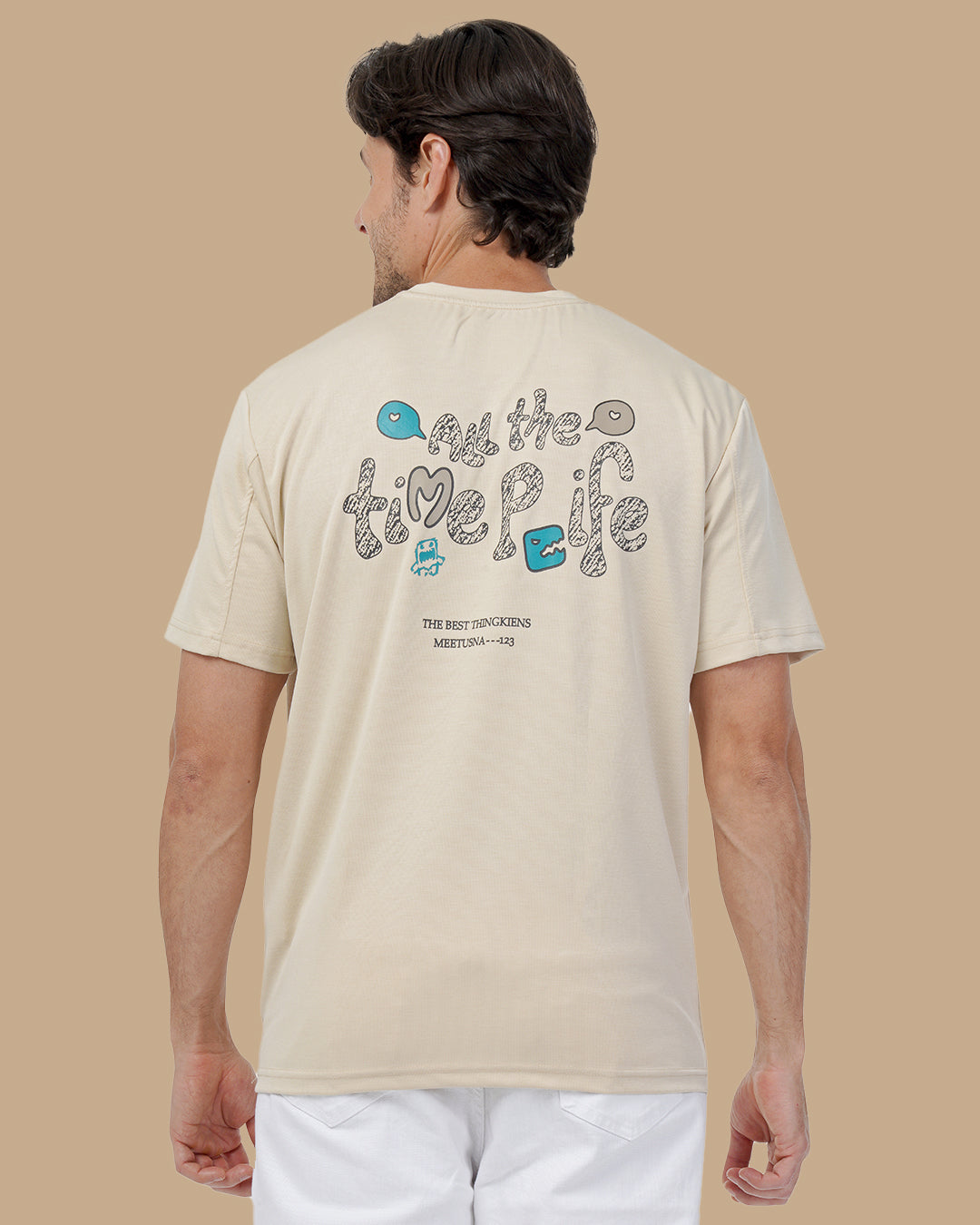 Beige Cotton T-shirt