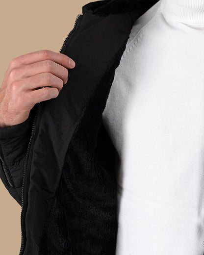 Black Regular fit waterproof jacket