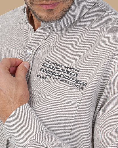 Brown Cotton shirt