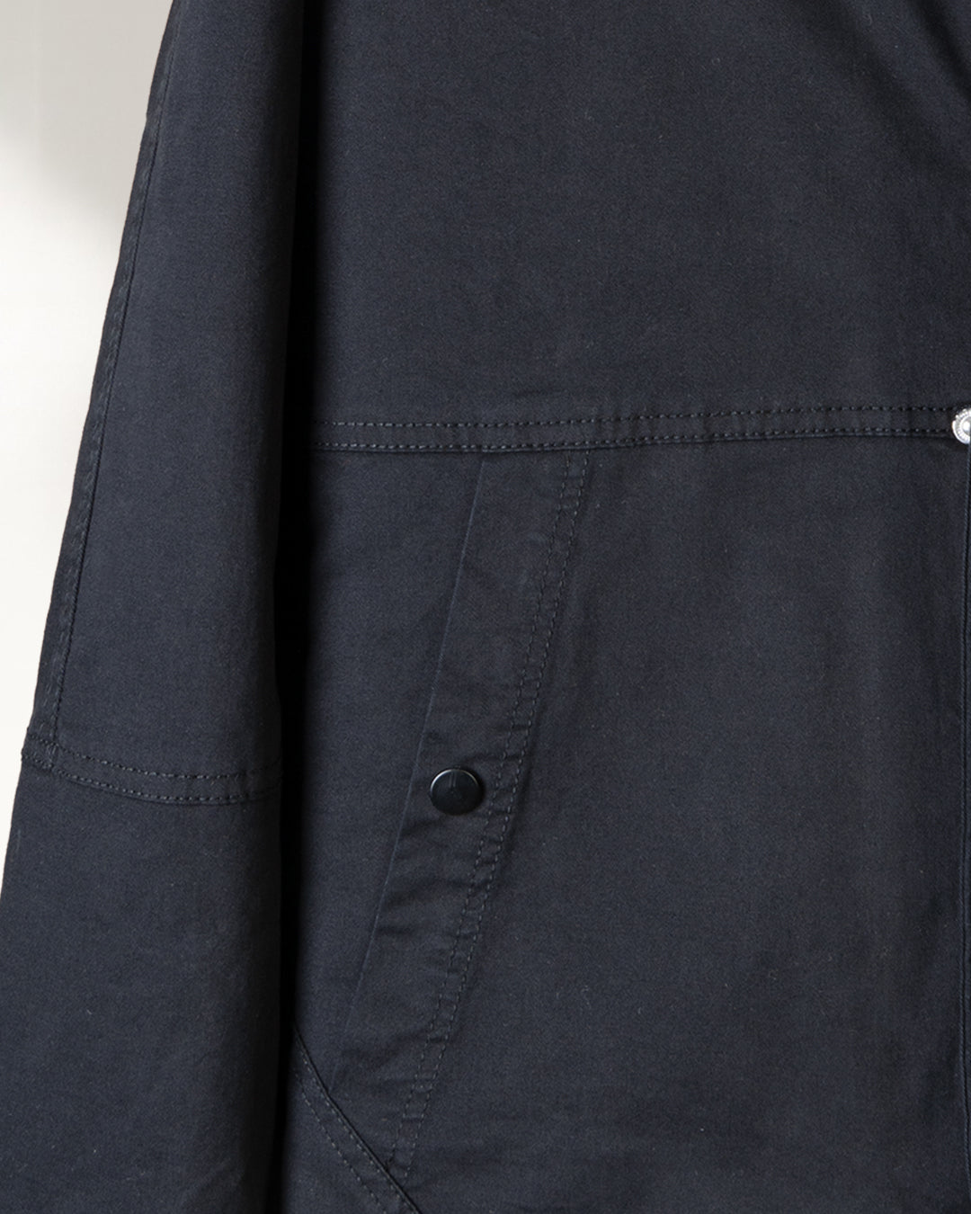 Black Casual Hooded Gabardine Jacket