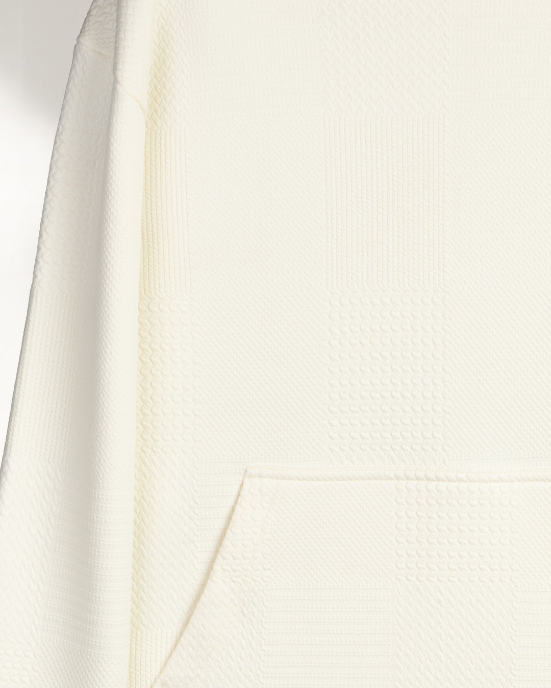 Off-White Patterned Knit cotton Hoodie