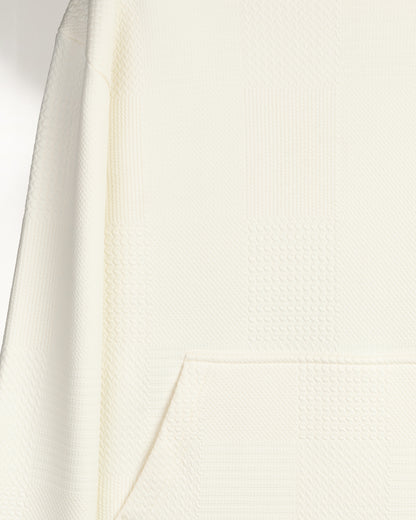 Off-White Patterned Knit cotton Hoodie