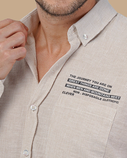 Light Brown Cotton shirt