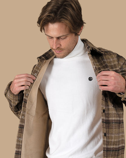 Camel Flannel checkered winter shirt