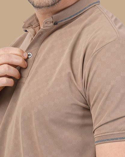 Camel Cotton Polo Shirt