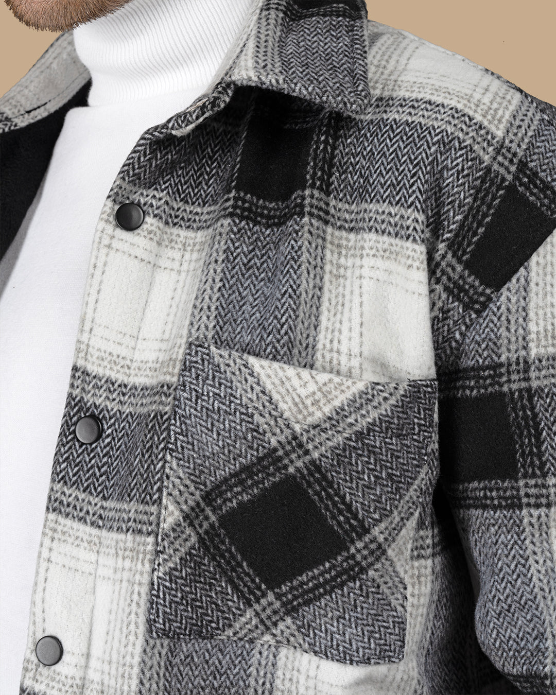 Charcoal Flannel checkered winter shirt