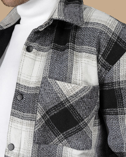 Charcoal Flannel checkered winter shirt