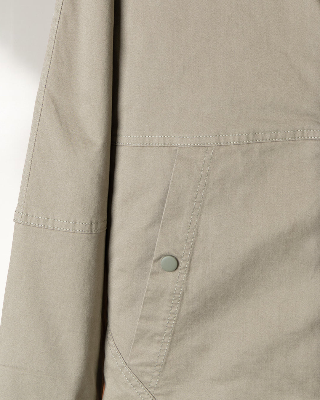 khaki Casual Hooded Gabardine Jacket